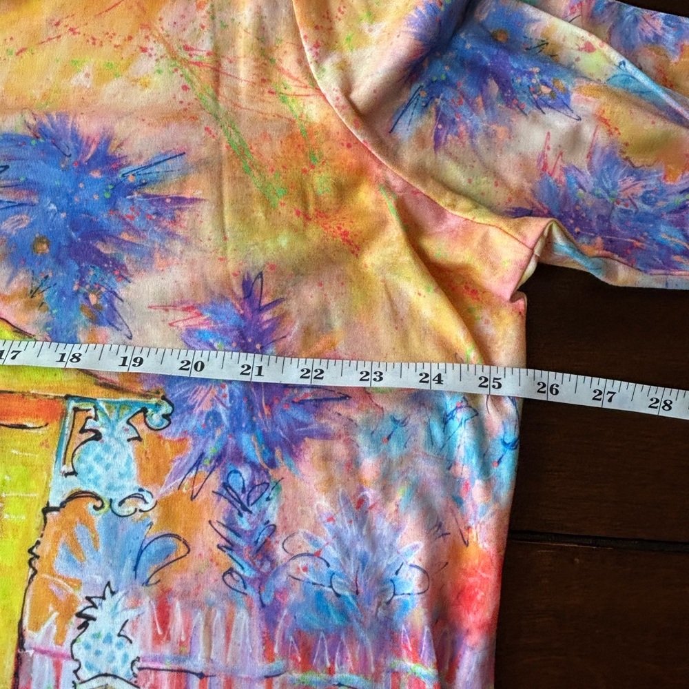 Leoma Lovegrove XX-Large Colorful Beach House Art Top 3/4 Sleeve - Picture 6 of 9